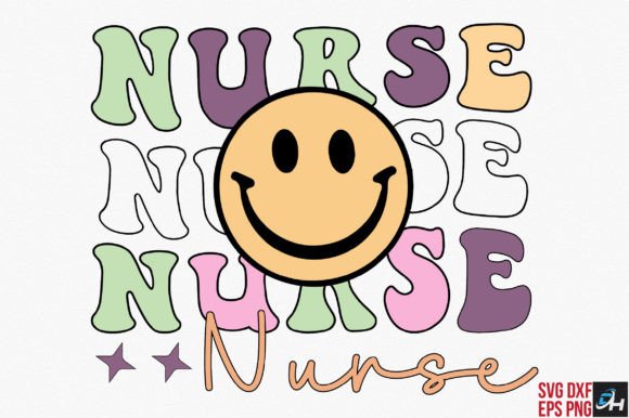 Adorable Retro Nurse PNG SVG for Embroidery