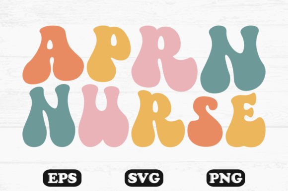 APRN Nurse Retro Wavy SVG T-shirt Design