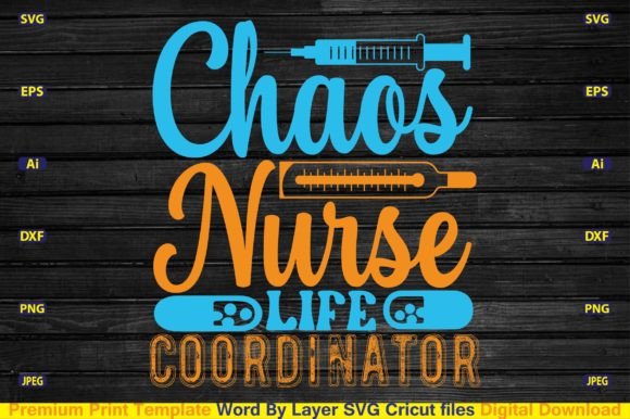 Chaos Nurse Life Coordinator Svg: A Unique Embroidery Design