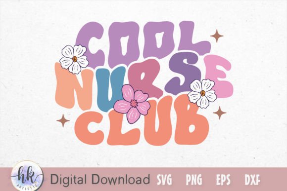 Cool Nurse Club Retro SVG: A Stylish Embroidery Choice