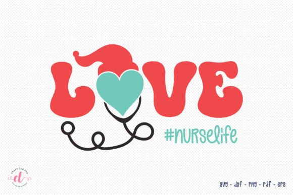 Nurse Christmas SVG Design Love for Holiday Gifts