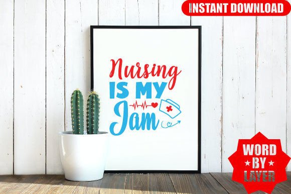 Nursing is My Jam Svg Design: A Closer Look