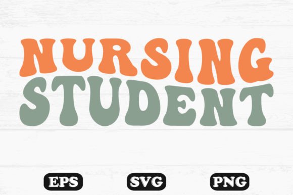 Nursing Student Retro Wavy SVG Design
