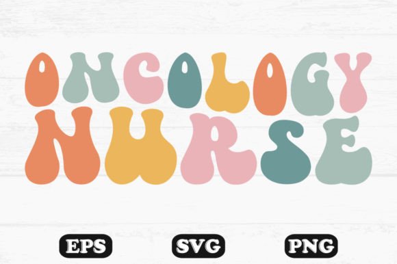 Oncology Nurse Retro Wavy SVG T-shirt