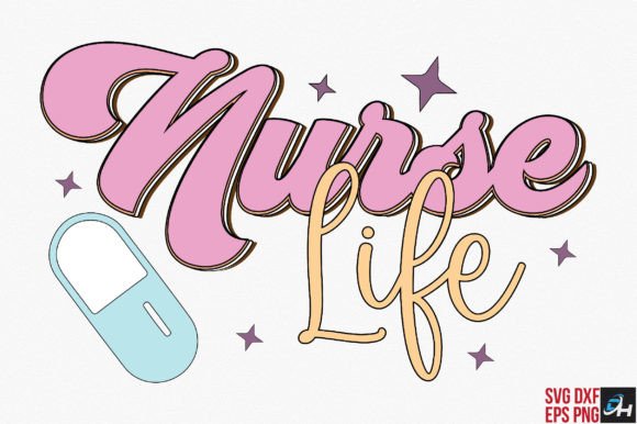Retro Nurse Life PNG SVG: A Charming Embroidery Design