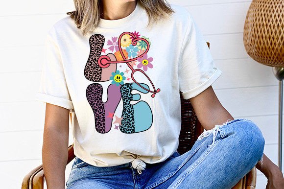 Retro Nurse Sublimation Design for Embroidery