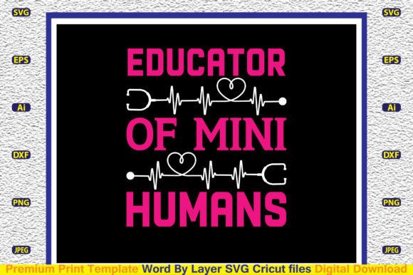 Reviewing Educator of Mini-humans SVG for Embroidery