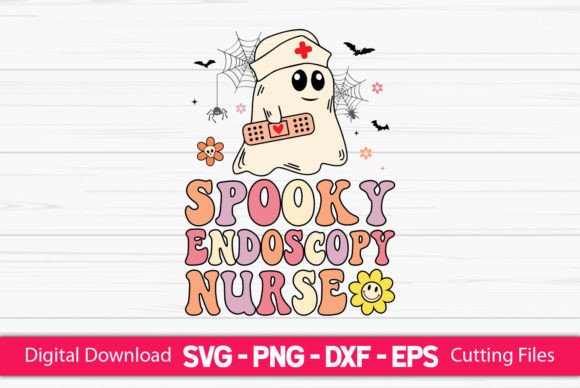 Spooky Endoscopy Nurse: A Unique Embroidery Design