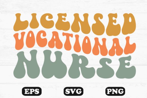Vocational Nurse Wavy Svg File: A Stylish Embroidery Choice